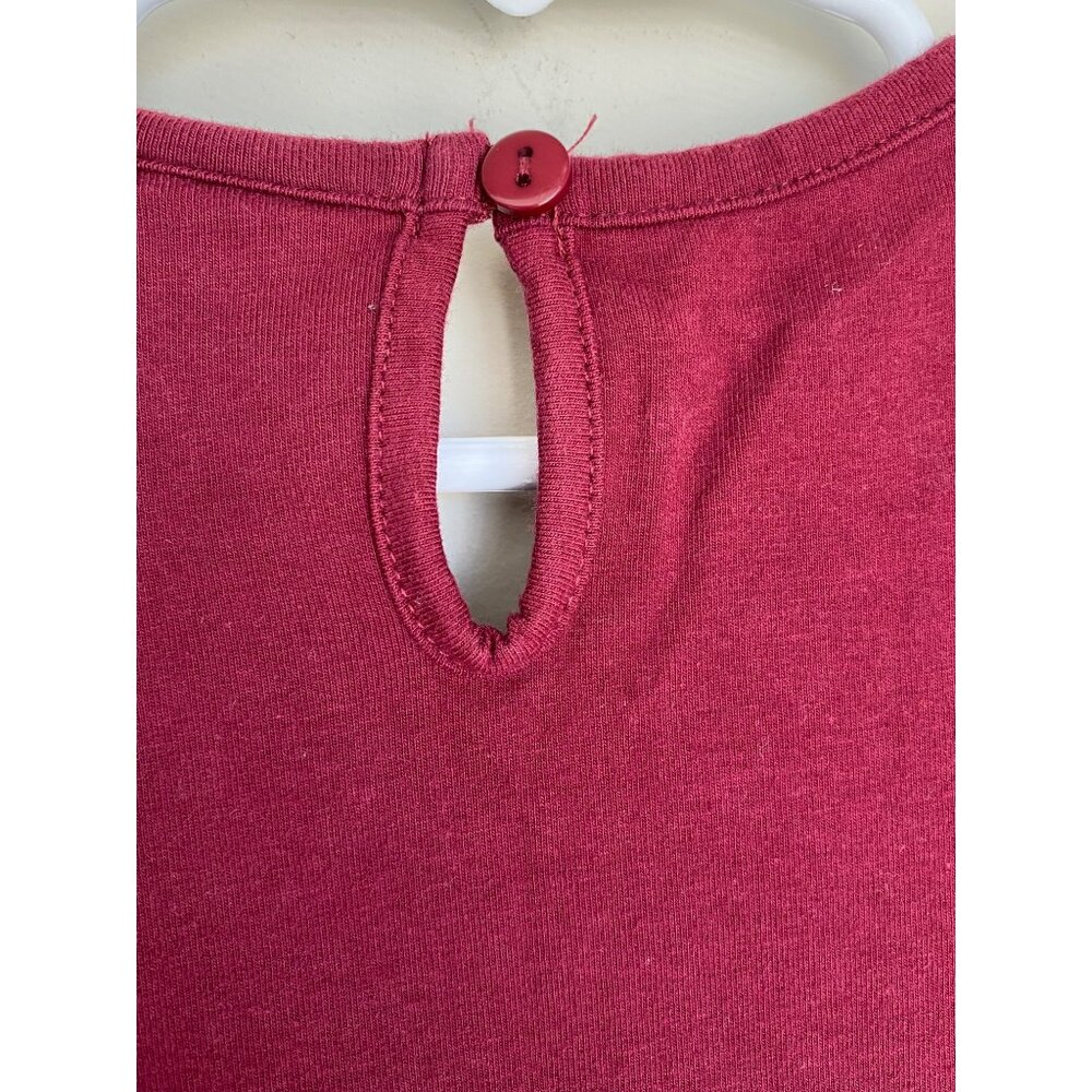 Girls rare editions burgundy tulle twirl worthy dress with gold bow Sz 6X - Picture 4 of 8